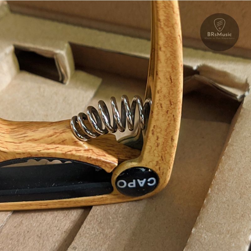 Capo Gitar Motif Kayu Bahan Aluminium Premium Capo