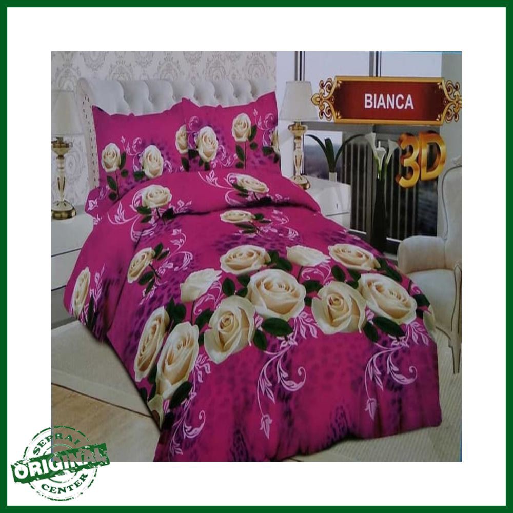 SEPRAI / SPREI BONITA BIANCA No.1 KING 180 SEPRAI UNGU MAWAR PUTIH WHITE ROSE