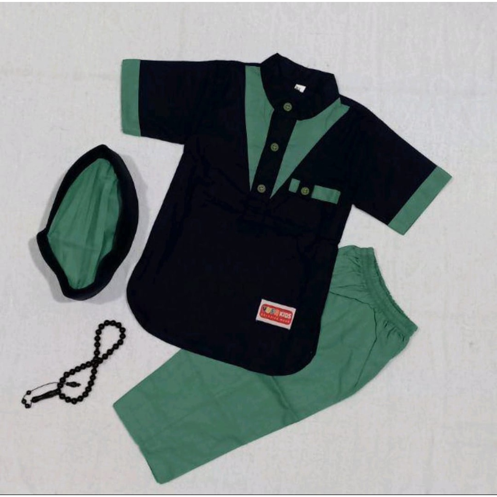 koko anak zain 2-12 thn plus peci