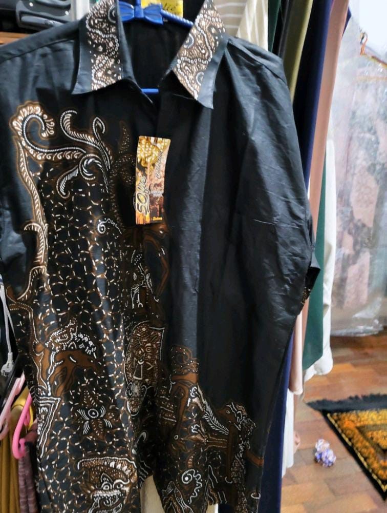 Blouse Batik Kombinasi Baju Wanita Fashion Wanita Terbaru Kekinian Keren Ootd Anak Muda Coklat Bunga