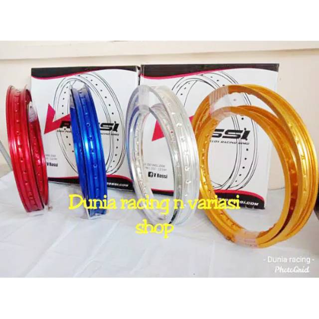 Velg Rossi Ring 18 21 hole 36 Velg Rossi Ring 16 19 Lingkaran Rossi ada Gold Biru Hitam Merah sepasang depan belakang