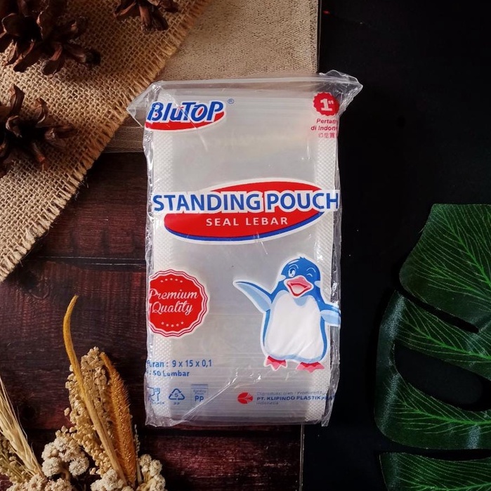 Standing Pouch 9x15 STP Double Seal / Kemasan Plastik Berdiri Klip Tebal Isi 50 - Seal Lebar