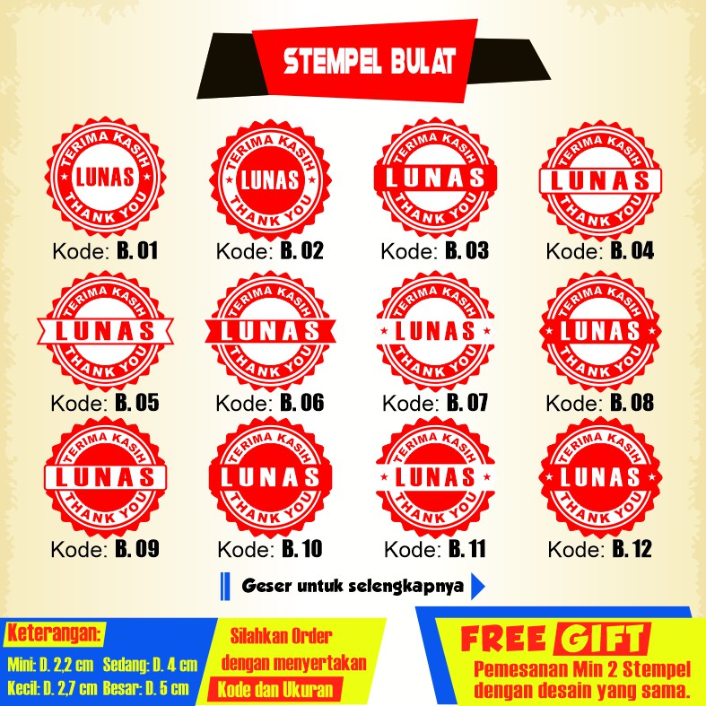 

Stempel Lunas - Bulat
