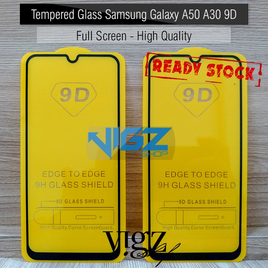 Tempered Glass Samsung Galaxy A50 A30 9D Full Screen