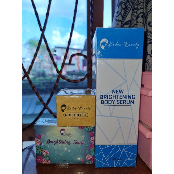 1 paket hemat lengkap. sabun+gold jelly+body serum kedas beauty ORIGINAL