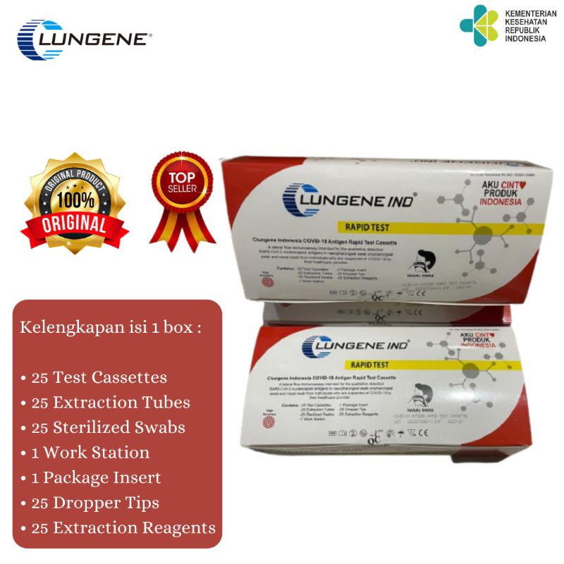 Alat Test Swab Mandiri / Nasal Swab / Rapid Test Swab Antigen 1 Box isi 25 Pcs