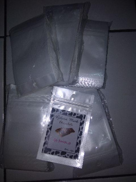 Sachet Plastik Putih 8x13 Cm [100pcs] - Kemasan Kombinasi Ziplock / Zip Bag