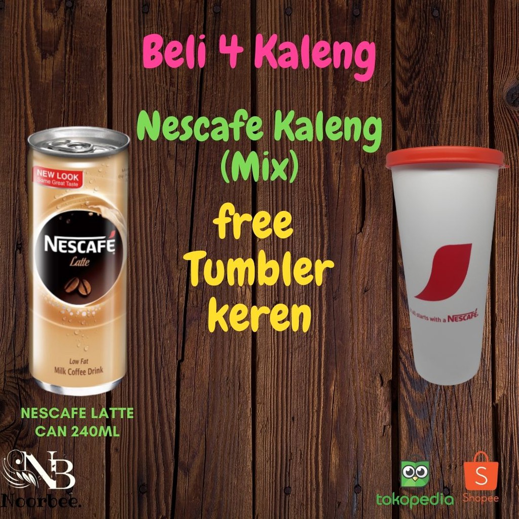 Nescafe Latte Kaleng Can 240ml Shopee Indonesia
