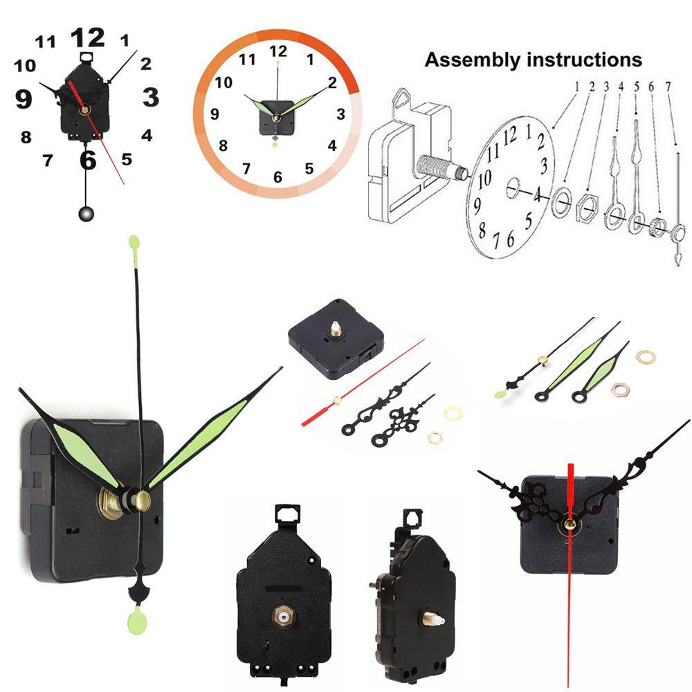 Solighter Clock Movement Mechanism Aksesoris Praktis Bandul Mute Klasik