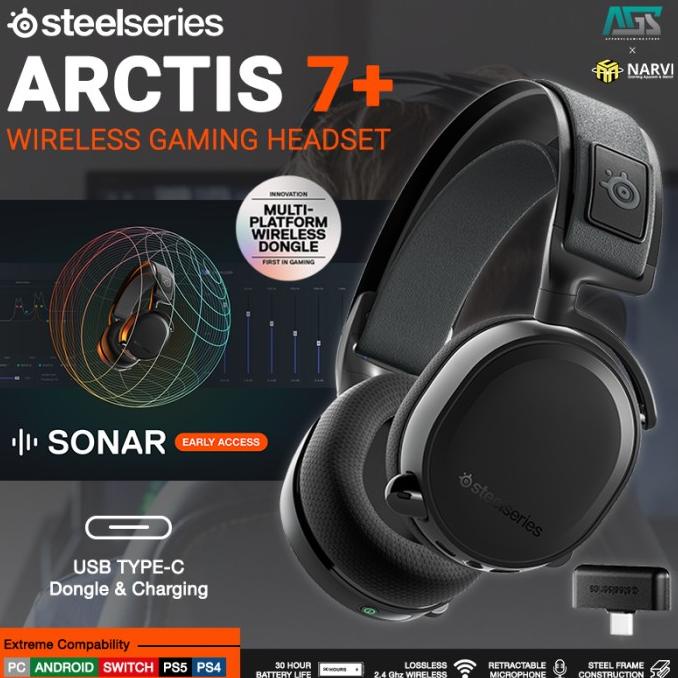 STEELSERIES ARCTIS 7+ WIRELESS FOR PS5/PS4/PC/MOBILE - GAMING HEADSET DFG64651E