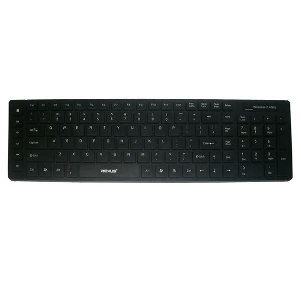 Trend-Rexus KM8 Keyboard Dan Mouse Slim Wireless Combo - Hitam