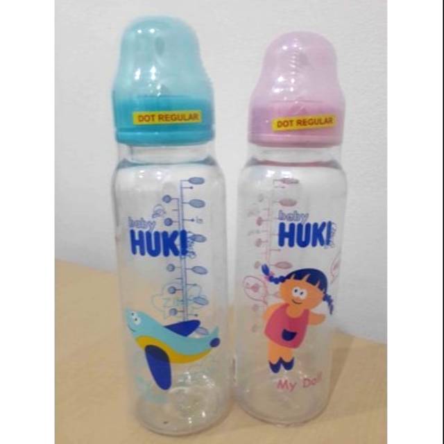 Botol susu bayi Huki round regular 240 ml dot bulat #197