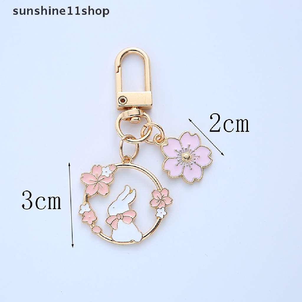 Sho Gantungan Kunci Desain Kartun Kucing / Kelinci / Sakura Charms C