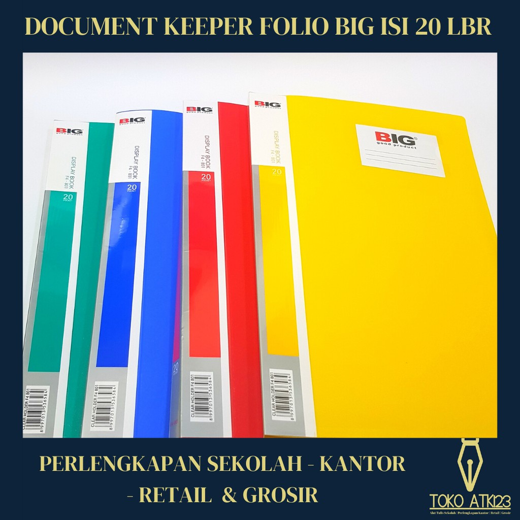 Map Clear Holder / Document Keeper / Dokument Keeper Folio BIG Isi 20