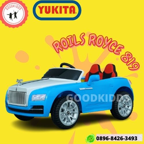 Mainan Anak Mobil Aki ROLLS ROYCE - YUKITA 819 Keren Jok Kulit Ban Eva Maenan anak murah