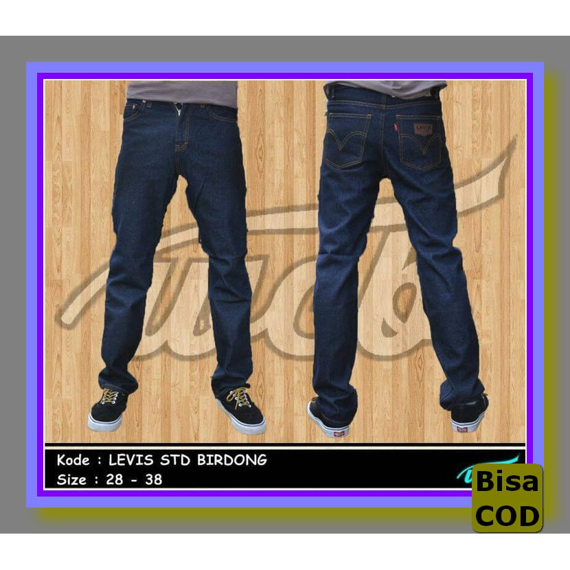 Celana Jeans Premium Laki Cod Standar Murah Jins Dewasa Levis Pan HD719 Celana Jeans Levis Biru Do
