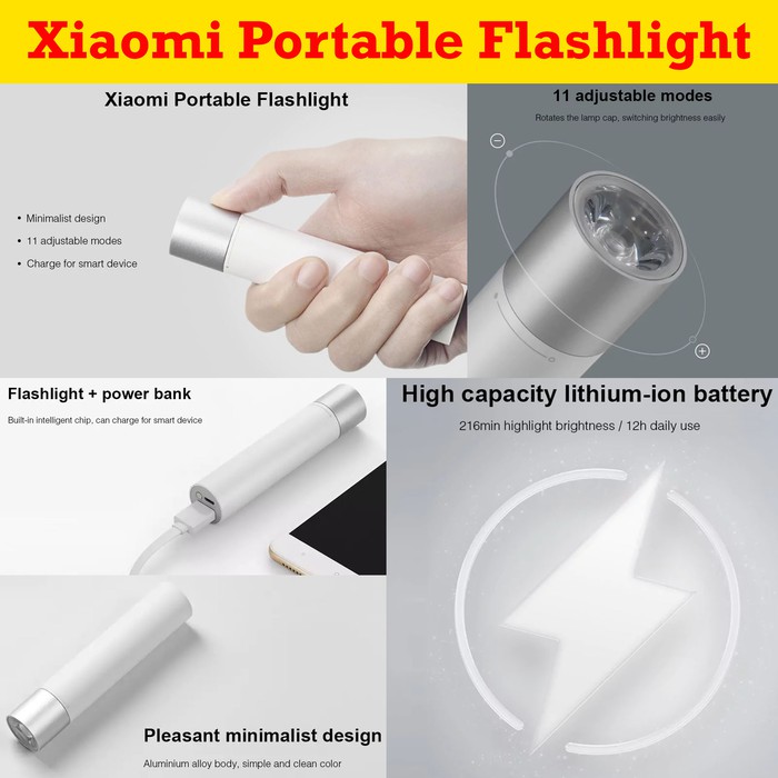 Portable Flashlight Torch LED 240Lm Minimalist Flashlight