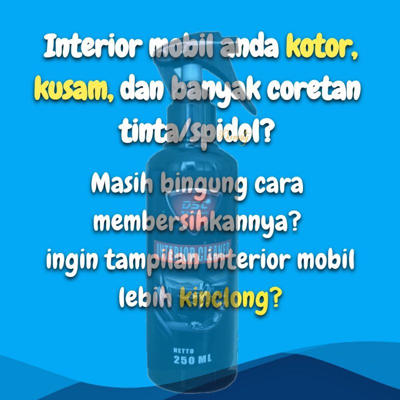 Pembersih Interior Mobil/jok kulit/plafon mobil