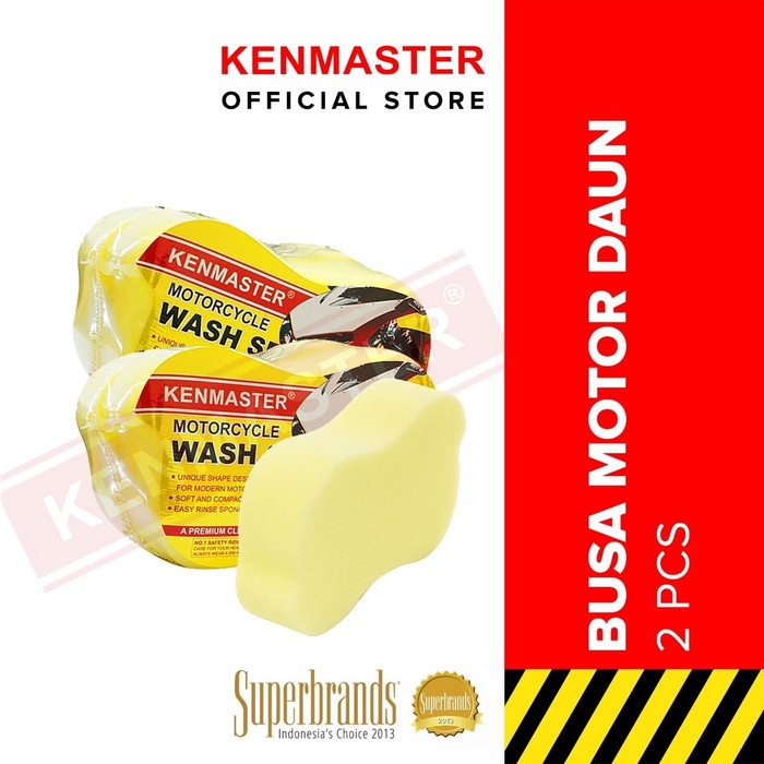 Kenmaster Busa Pencuci Motor Bentuk Daun 2pcs -Wash Sponge