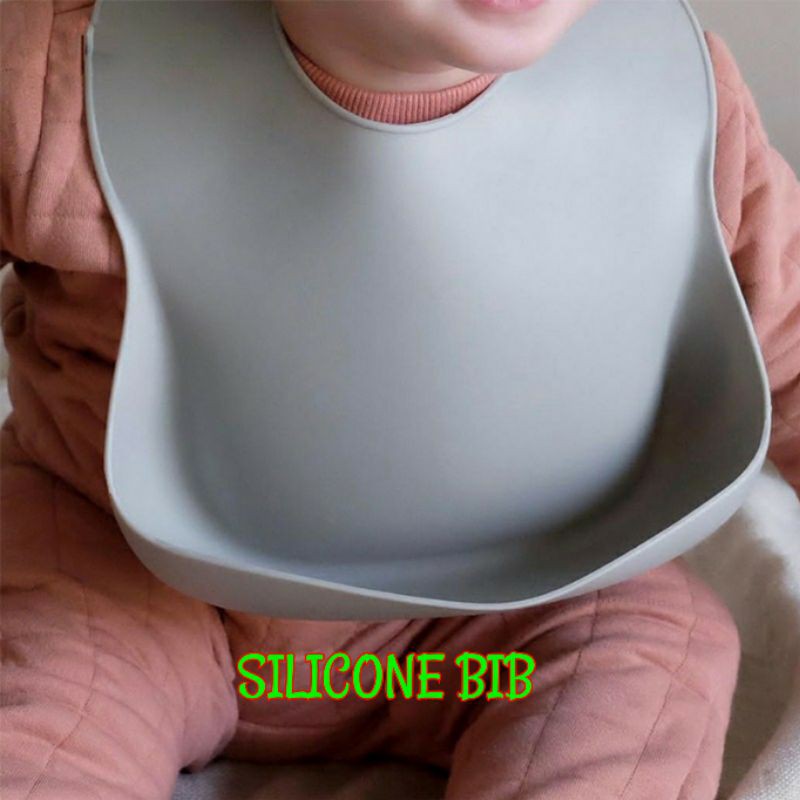 A ( AH03 ) BABY SILICONE BIB / CELEMEK SILIKON BAYI DAN ANAK