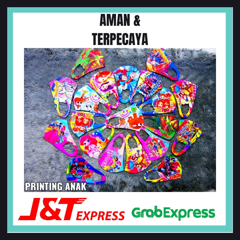 Masker Scuba Anak Printing 1 Lusin 12 Pcs