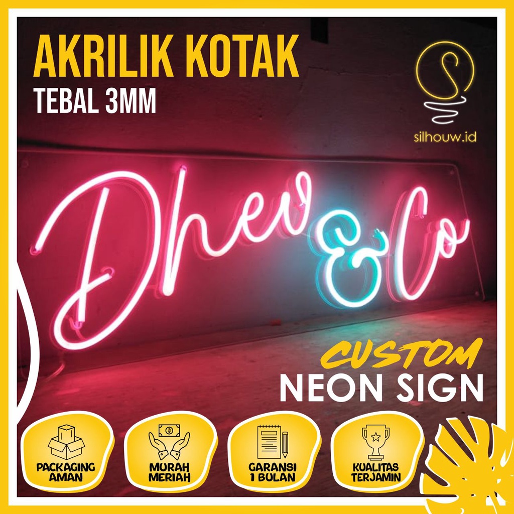 Jual Neon Sign | Neon Light | Neon Flex | Lampu Akrilik Tulisan Custom ...