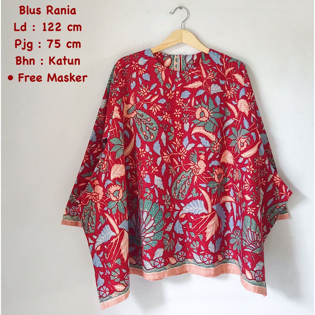 Blus rania batik solo atasan kerja