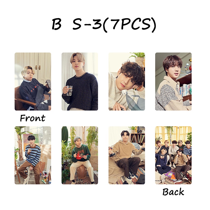 7pcs / set Kartu Pos Desain BTS Untuk Koleksi