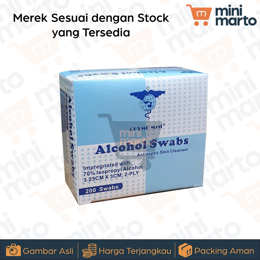 Alkohol Swab / Alcohol Swab / Alcohol Pads Satuan - Minimarto