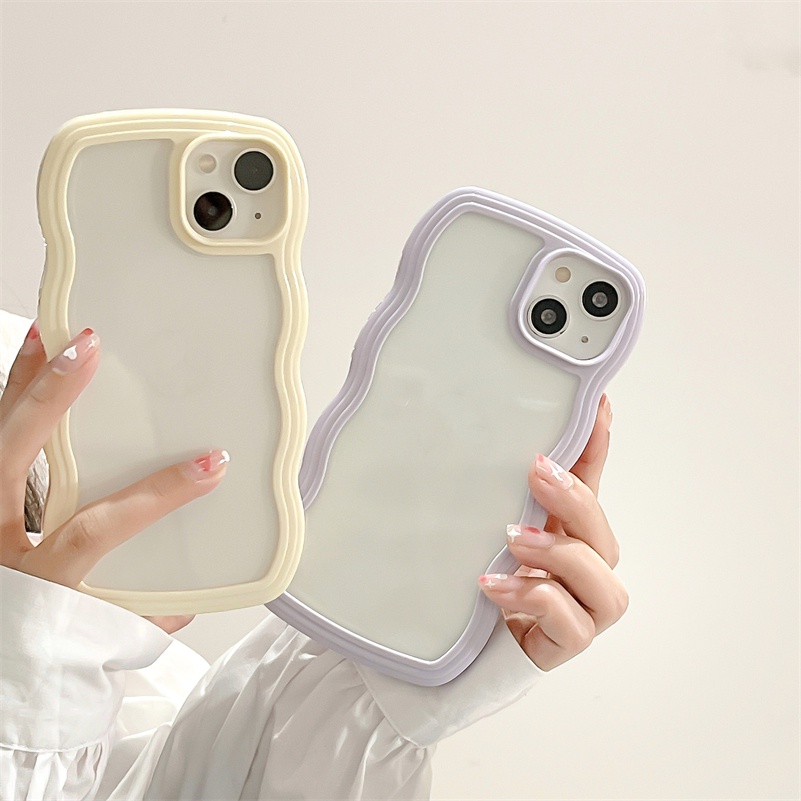 Soft Case Silikon Transparan Warna Permen Untuk iPhone 13 12 11 Pro Max Xr X Xs Max 7 8 Plus