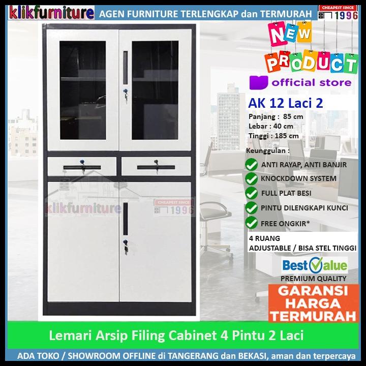 

BEST SELLER !!! LEMARI ARSIP FILING CABINET BESI 4 PINTU 2 LACI FC 2004 TERLARIS