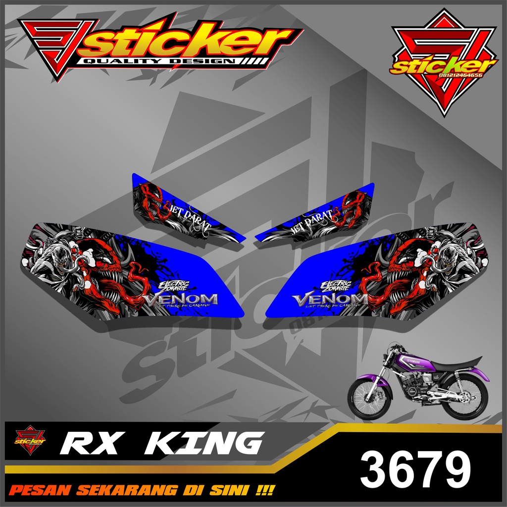 3679 STRIPING VARIASI YAMAHA RX KING LIST VENOM