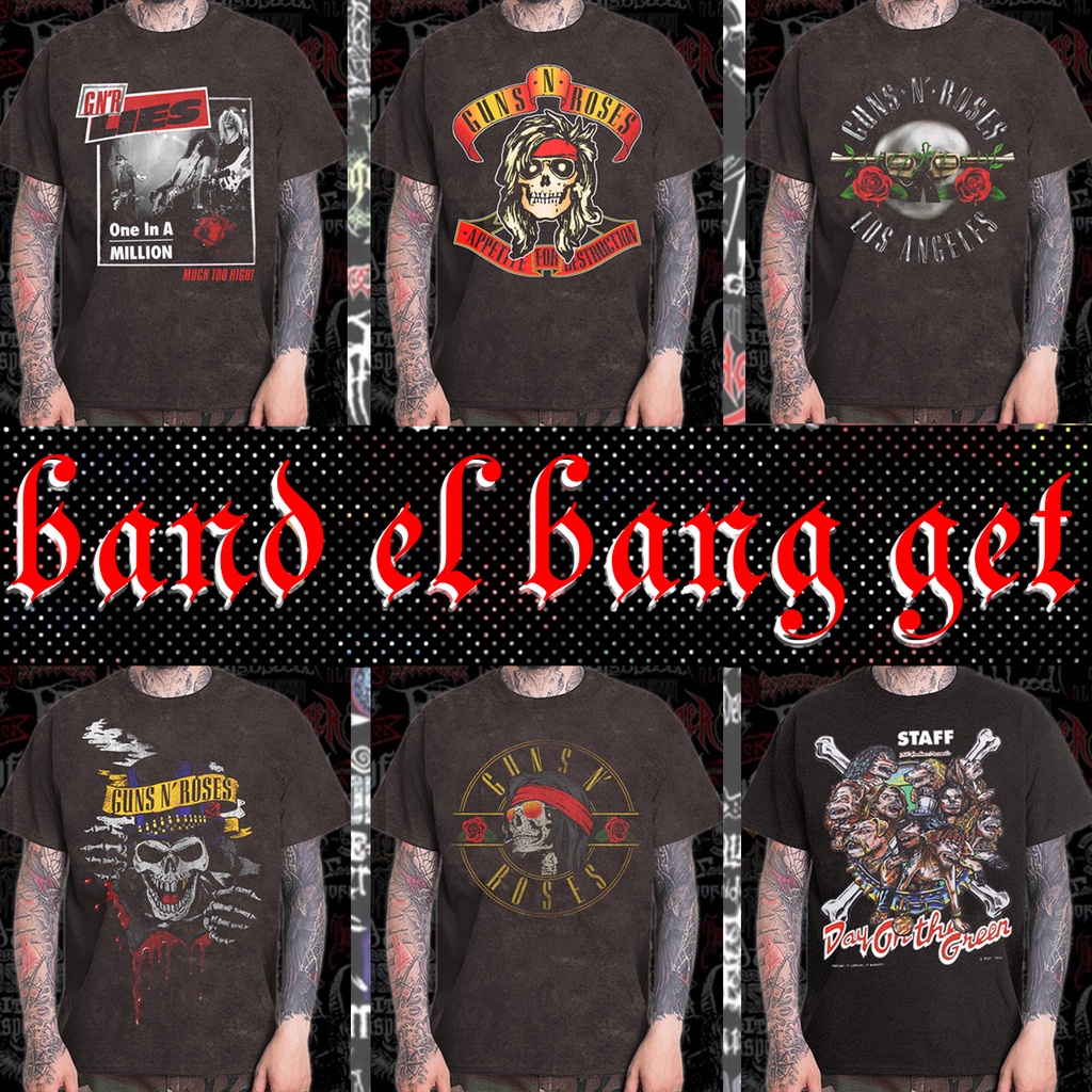 Kaos Band Metal GNR | Vintage T-shirt Wash Band Metal GNR | GNR05