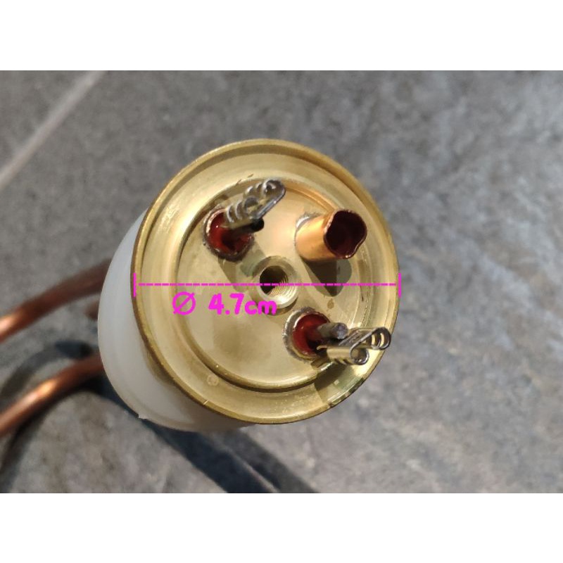 ELEMEN WATER HEATER KUNING 20CM TEKUK 800W