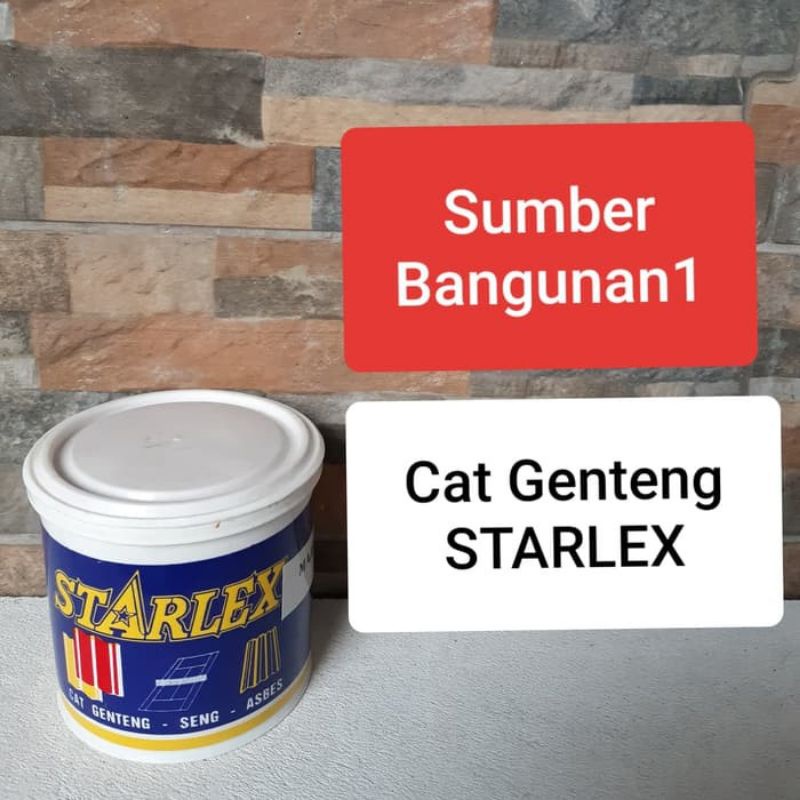 starlex cat genteng 1kg trotoar lapangan interior exterior tembok