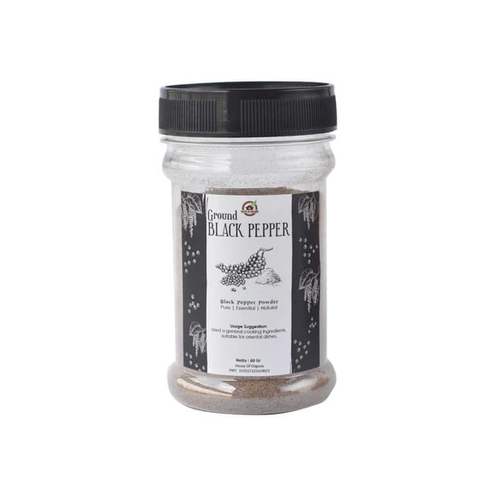 

House Of Organix Ground Black Pepper ( Lada Hitam Halus ) 60 Gr Berkualitas