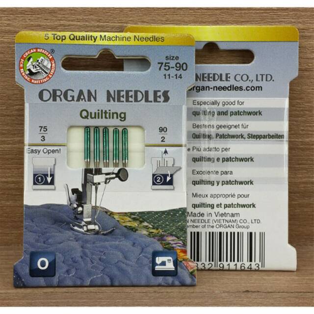 Organ Needles - For Quilting - Jarum Mesin Jahit untuk Quilting dan Patchwork