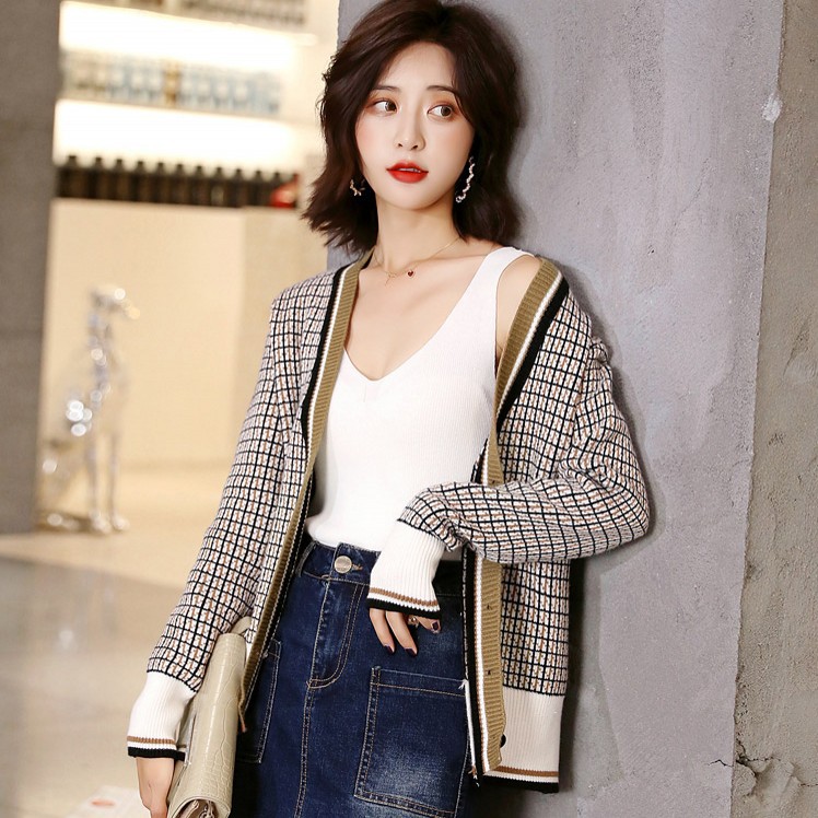 Knit Cardigan Wanita Import 39007-2