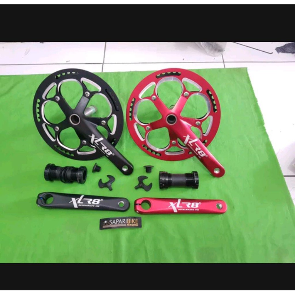 CrankSet Crank HT2 Hollowtech II Merk XLR8 include BB Arm 170 mm ... Folding bike Seli Sepeda lipat