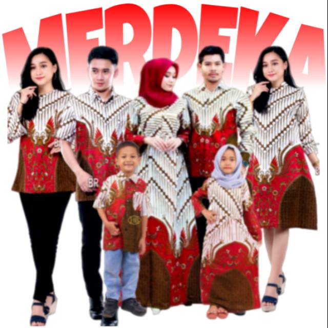 Batik Couple Keluarga Sania Ruffle Ori Ndoro Jowi Dnt Sogan