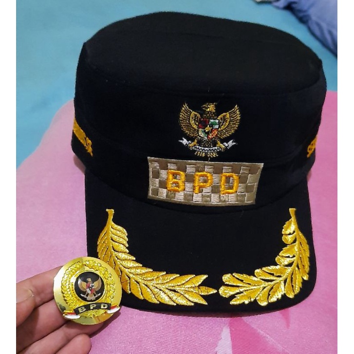 TOPI BPD KOMANDO DAN PIN BPD DESA