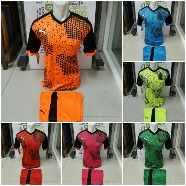 Setelan jersey puma kostum futsal volly badminton