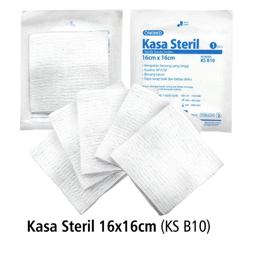 Kasa Steril 16x16cm OneMed box isi 10pouch