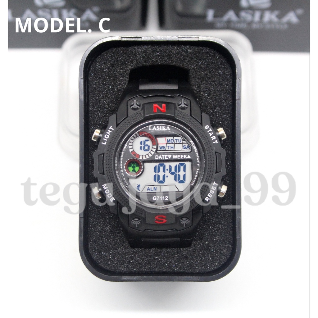 Lasika Original Jam Tangan Anak Laki-Laki Remaja Digital Anti Air Rubber Strap Terbaru GL1138