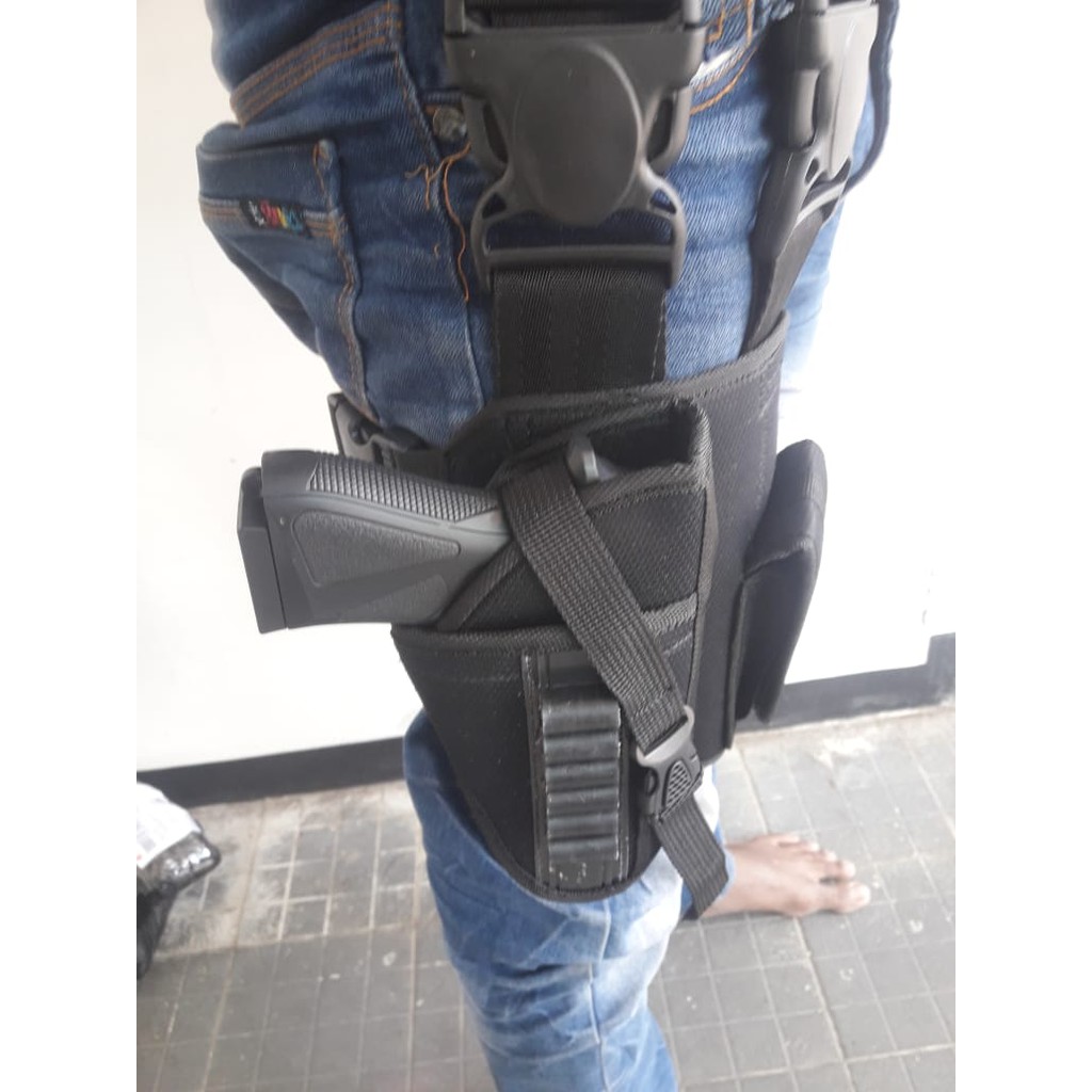 RPM PROMO HOLSTER PAHA Holster Paha dengan Mag Magasen Magazen Model Tumpuk-KODE04