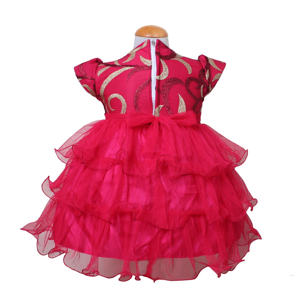 Dress Kids 525/ Dress Anak Modern/ Baju Pesta Bayi Trendy/ Gaun Brukat Anak Anak