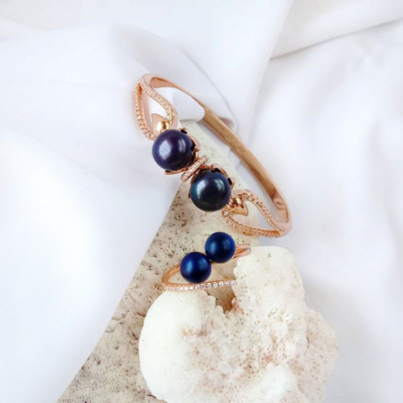 Set Gelang Cincin Mutiara Tawar Asli Bersertifikat||set wanita termurah||asesoris perhiasan termurah