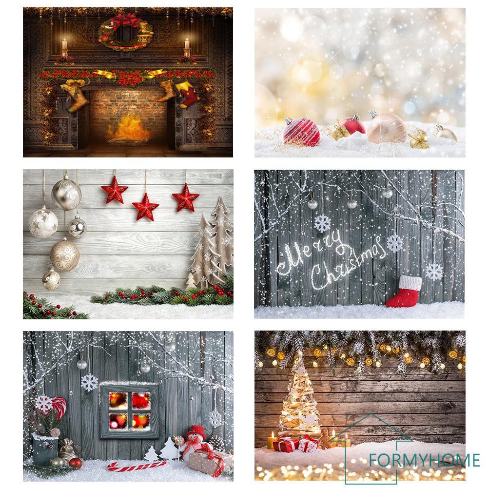 Formyhome Backdrop Background Motif Pohon Natal Untuk Dekorasi Dinding Shopee Indonesia