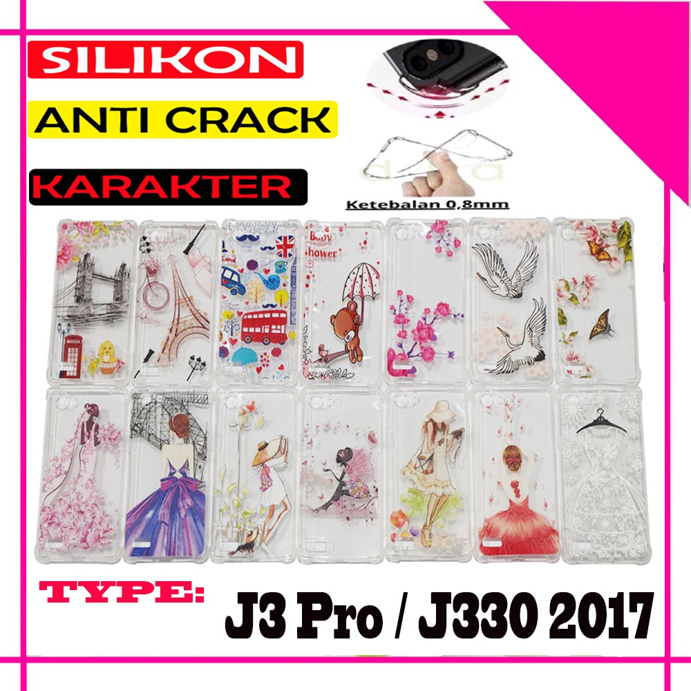 Case Silicone Handphone Samsung J3 Pro / J330 Kesing Silikon Soft Case Casing HP Anti Crack