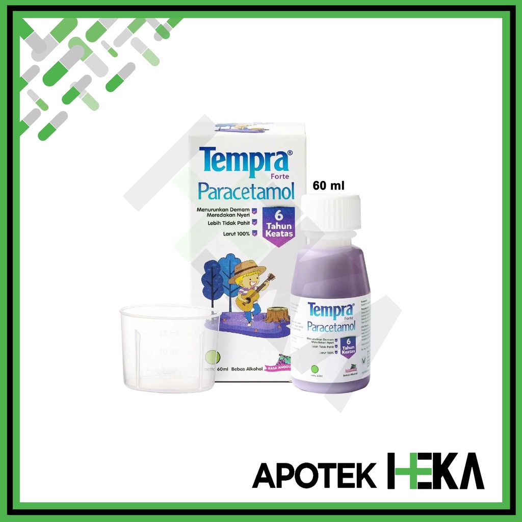 Tempra Syrup Forte Sirup Demam Anak 30 / 60 ml Grape / Strawberry (SEMARANG)